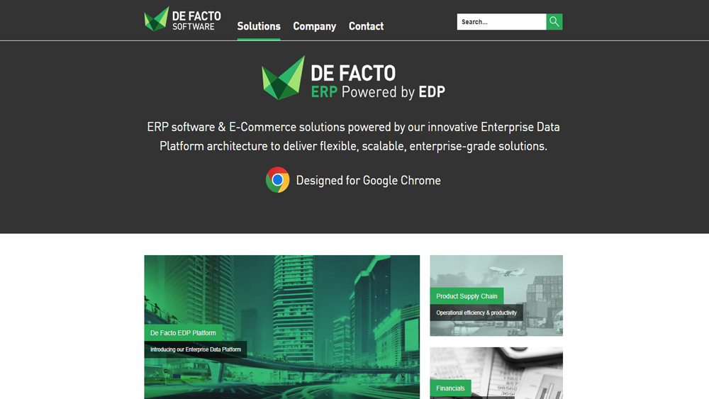 De Facto Software New Website